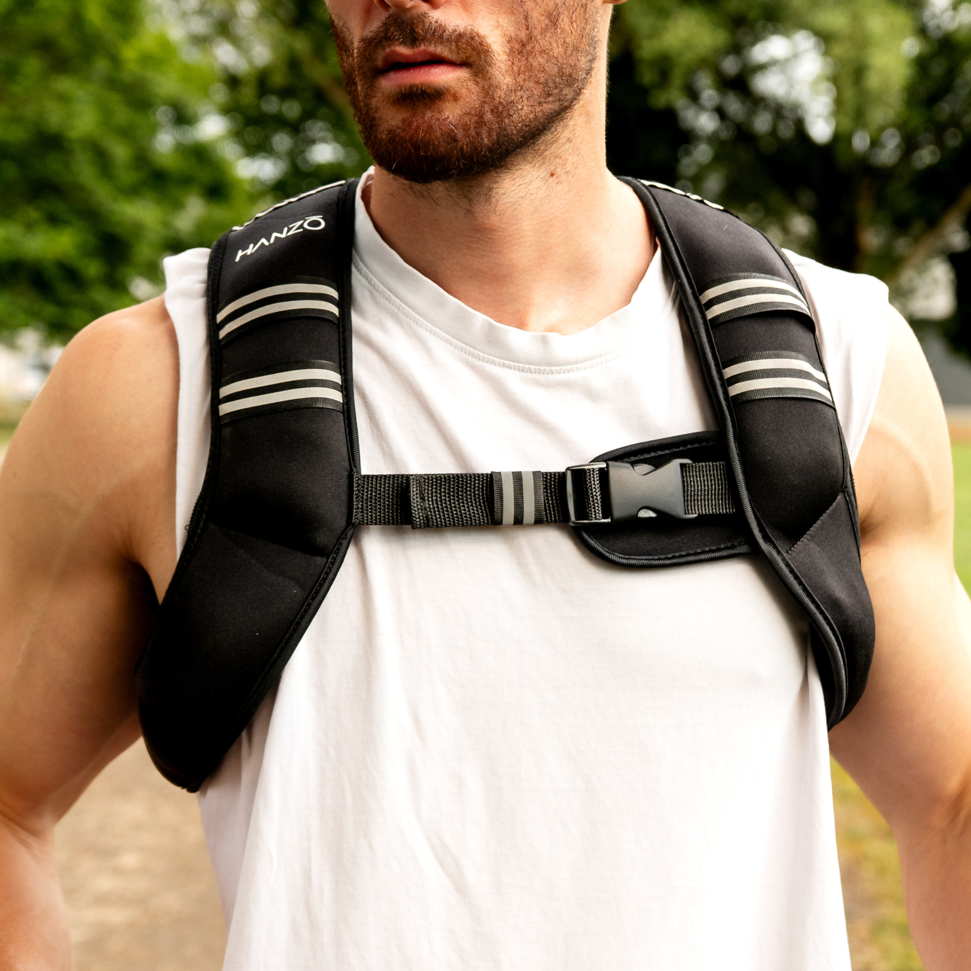 Hanzo Adjustable Weighted Running Vest (Black)