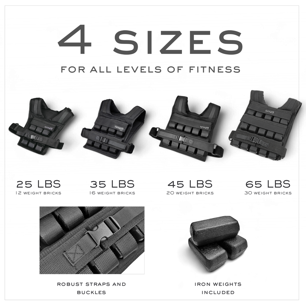 Hanzo Weight Vest, Adjustable | 35lbs