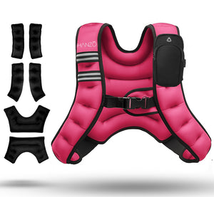 Open image in slideshow, Weighted Running Vest (Pink)
